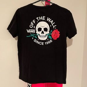 Vans Skull & Roses Skater Tee Size M